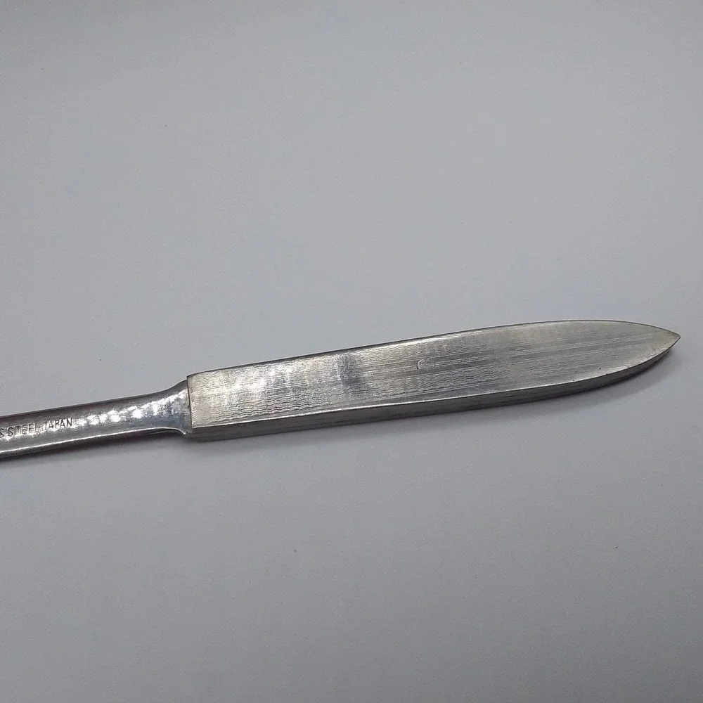 Vintage Stainless Steel Letter Opener American Cut Crystal Corp NY. 10.25